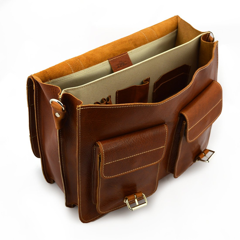 Classic briefcase, leather document bag