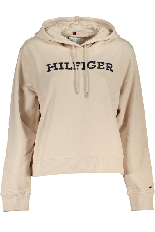 TOMMY HILFIGER WOMEN&#39;S ZIPLESS SWEATSHIRT BEIGE