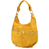 Vera Pelle suede leather handbag large A4 mustard K51