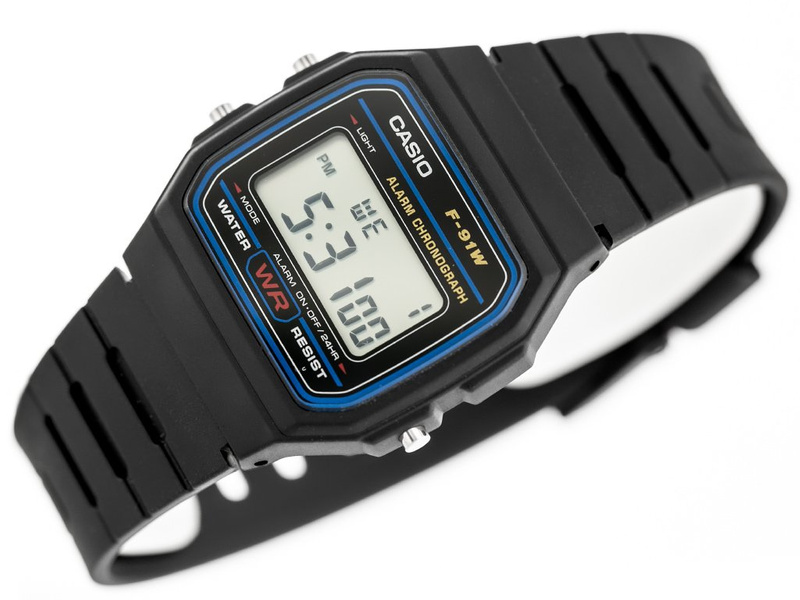 ZEGAREK MĘSKI CASIO F-91W-1YER (zd086a) - KLASYKA