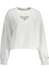 TOMMY HILFIGER WOMEN&#39;S WHITE SWEATSHIRT WITHOUT ZIP