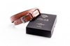 Elegant light brown leather belt SOLIER SB09