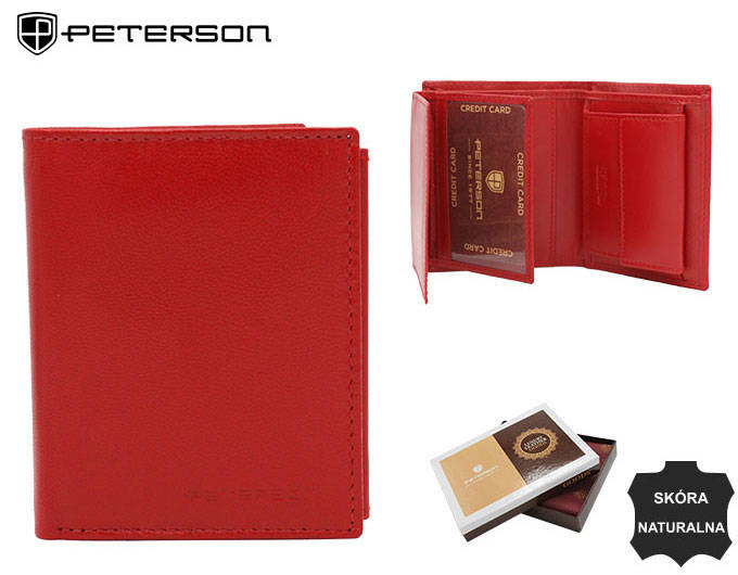 Leather wallet RFID PETERSON PTN RD-270-GCL