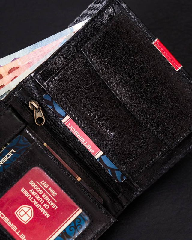 Leather wallet RFID PETERSON PTN 317 MOTO3