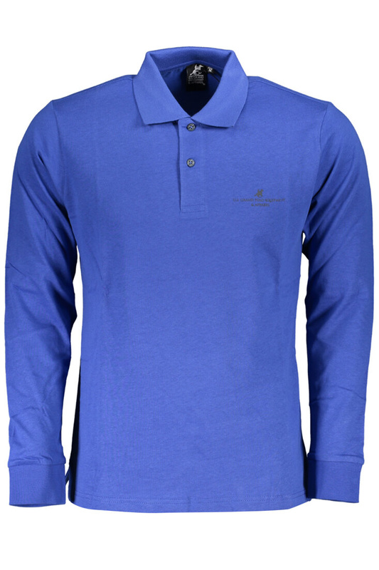 US GRAND POLO MEN&#39;S LONG SLEEVED POLO SHIRT BLUE