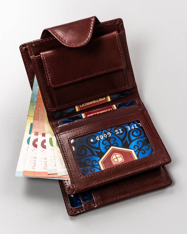 Leather's wallet RFID PETERSON PTN 2517-BO