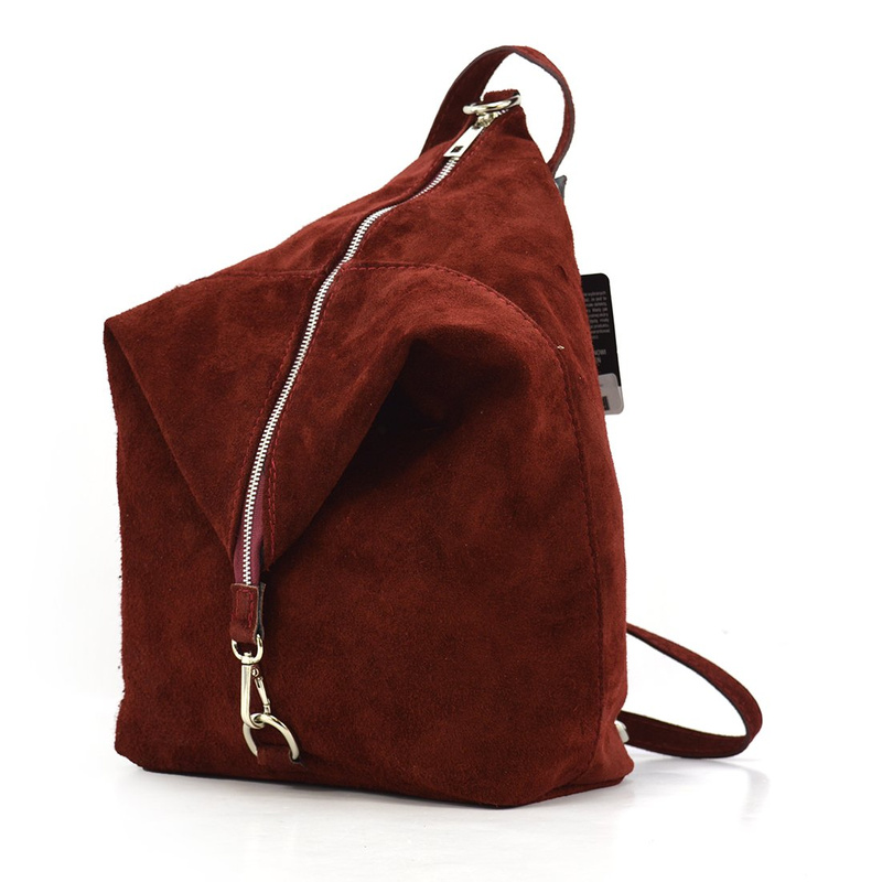 Unusual stylish Vera Pelle suede backpack