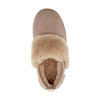 Warm women's sheepskin slippers made of wool