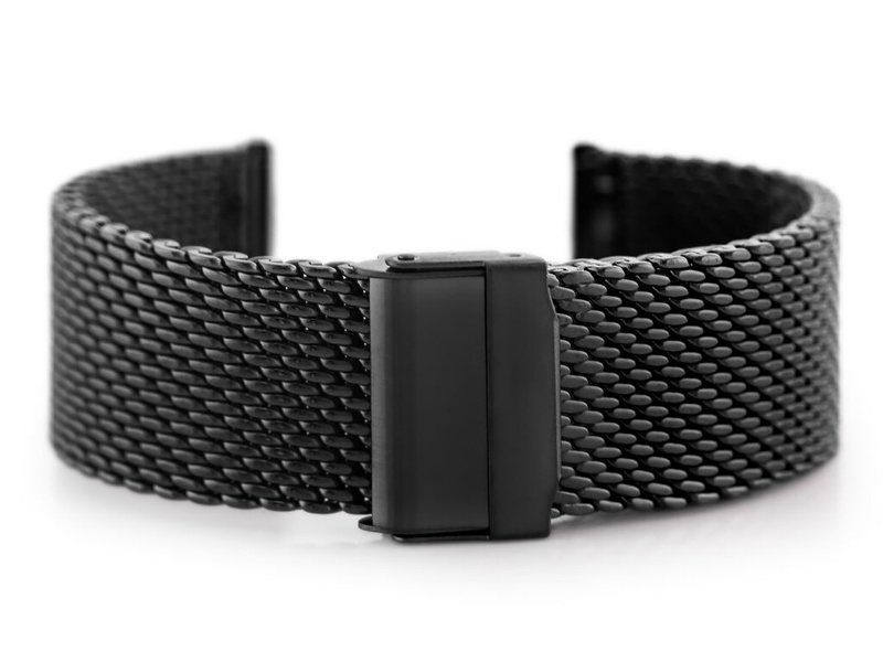 Pacific 10 bracelet - HQ mesh - matte black 22mm