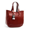 Leather shoulder bag large women's shopperbag