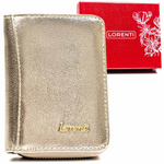 Leather wallet RFID LORENTI 5157-BLA