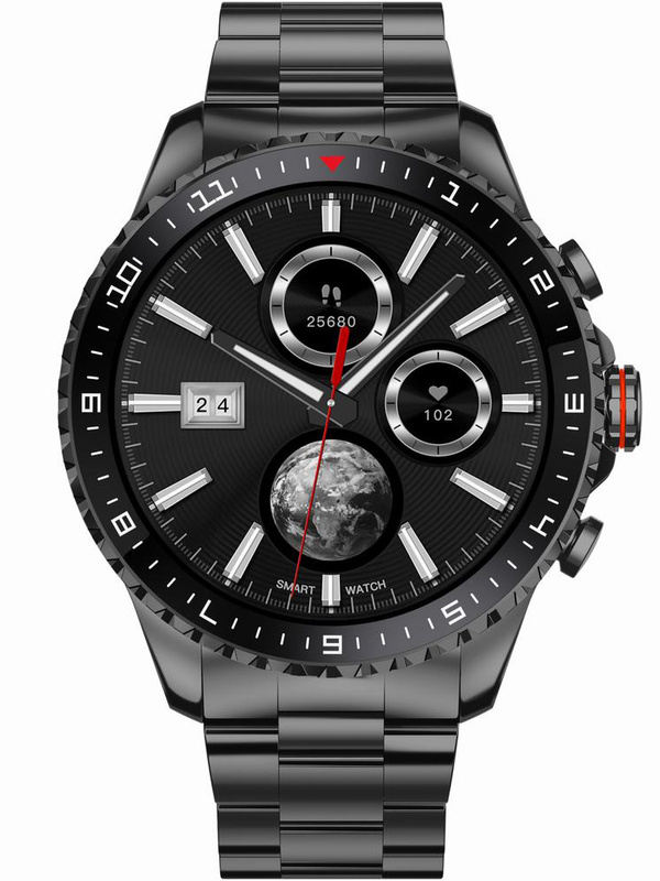 SMARTWATCH MĘSKI GRAVITY GT16-2 - WYKONYWANIE POŁĄCZEŃ, CIŚNIENIOMIERZ (sg034b)