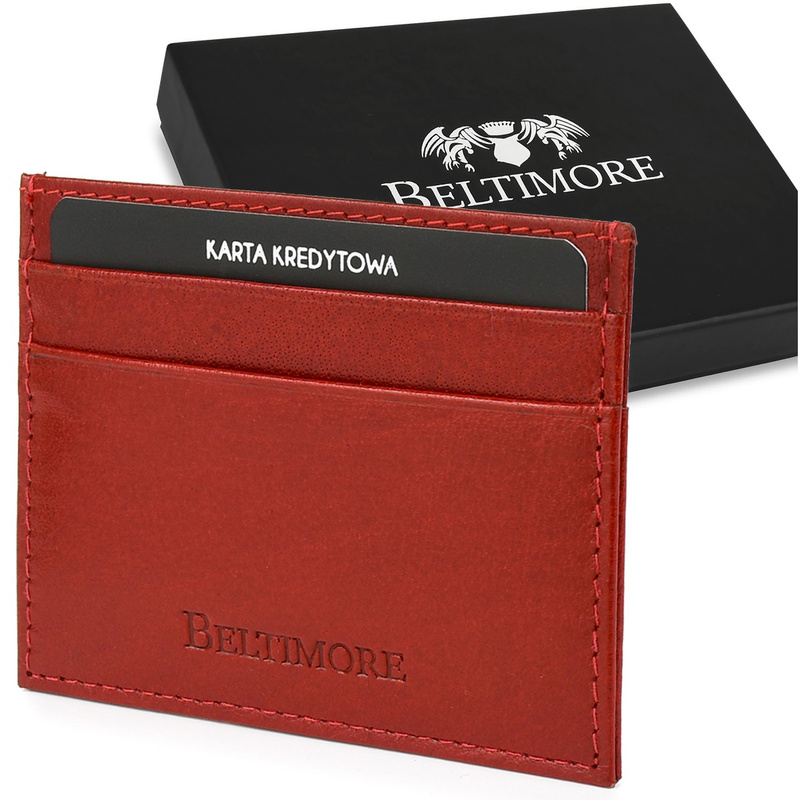 Beltimore G93 red leather slim card document case