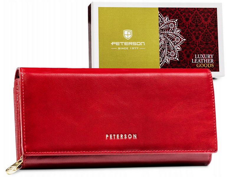 Leather wallet RFID PETERSON PTN 42100-SGN