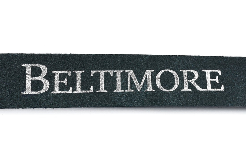 Beltimore full grain leather narrow men's belt navy blue oversize A80 : Colors - navy blue, Strap Size - r.180-195 cm