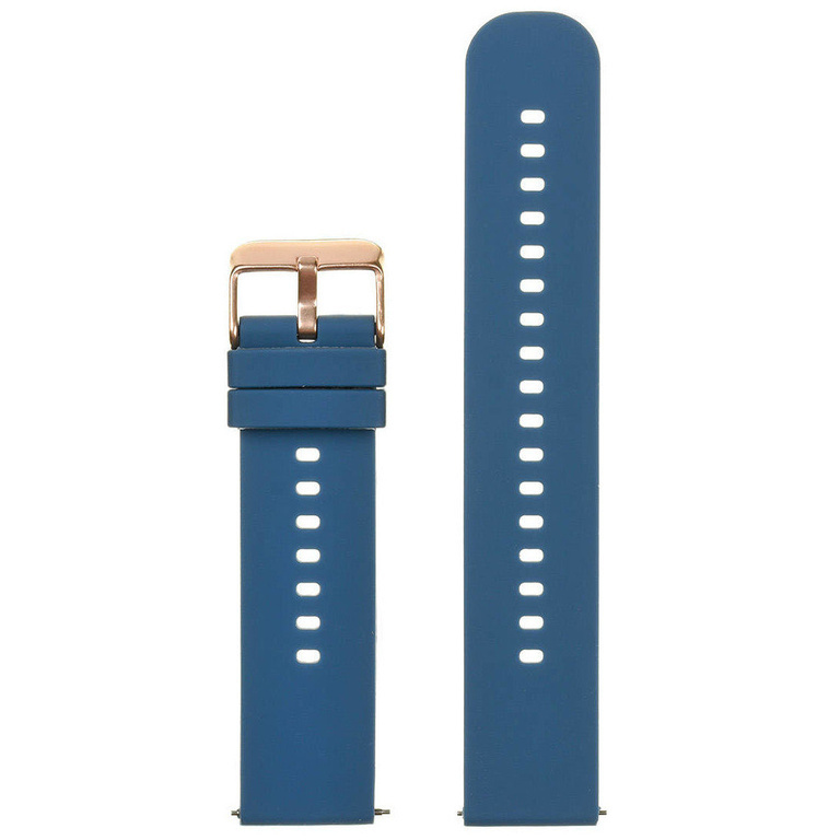 U27 rubber watch strap - navy blue/rosegold - 22mm