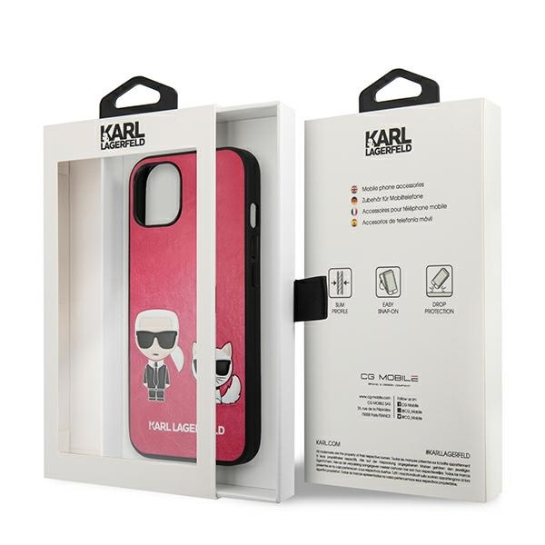 Karl Lagerfeld KLHCP13SPCUSKCP iPhone 13 mini 5,4" fuksja/fuchsia hardcase Ikonik Karl & Choupette