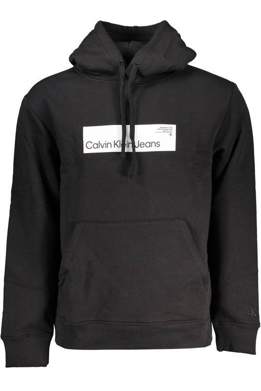 CALVIN KLEIN MEN&#39;S BLACK ZIPLESS SWEATSHIRT