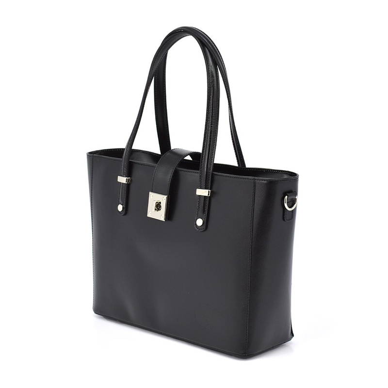 Large women's shopper bag, perfect for work, leather