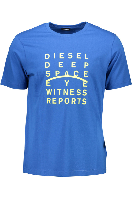 DIESEL MEN&#39;S SHORT SLEEVE T-SHIRT BLUE