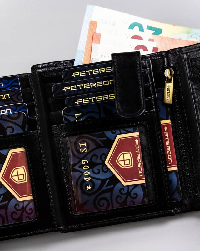 Leather wallet RFID PETERSON PTN 22309-VT