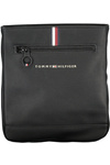 TOMMY HILFIGER MEN&#39;S BLACK SHOULDER BAG