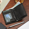 Men's classic leather wallet RFiD black Beltimore U92