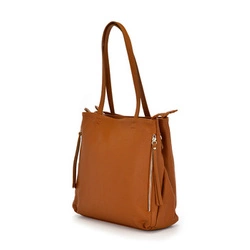 Elegant stylish large women's leather shopperbag