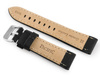 W48 leather watch strap - PREMIUM - black/white - 20mm