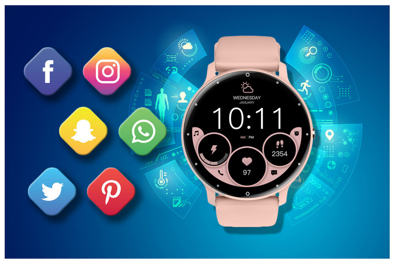 SMARTWATCH UNISEX Rubicon RNCF16 - BLUETOOTH CALL, TRENING GOOGLE FIT (sr058d)