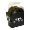 BELTIMORE green men's leather belt box A85 : Colors - green, Strap size - r.85-100 cm