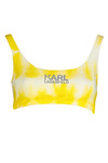 KARL LAGERFELD BEACHWEAR TOP WOMEN&#39;S COSTUME YELLOW