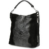 Black suede leather shopper handbag W10