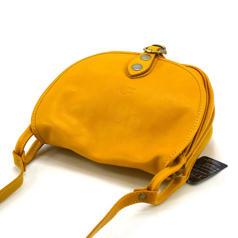 Small Leather Messenger Bag for Women in Retro Style