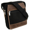 Torba skóra+Canvas 251-MHC BLACK