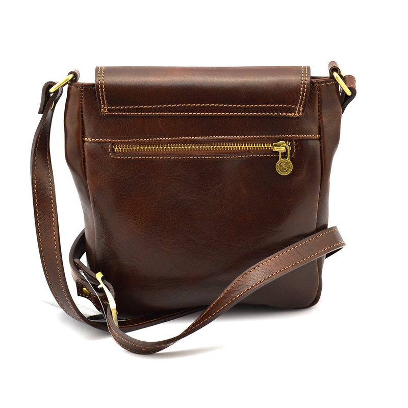 Beautiful classic leather women's messenger bag