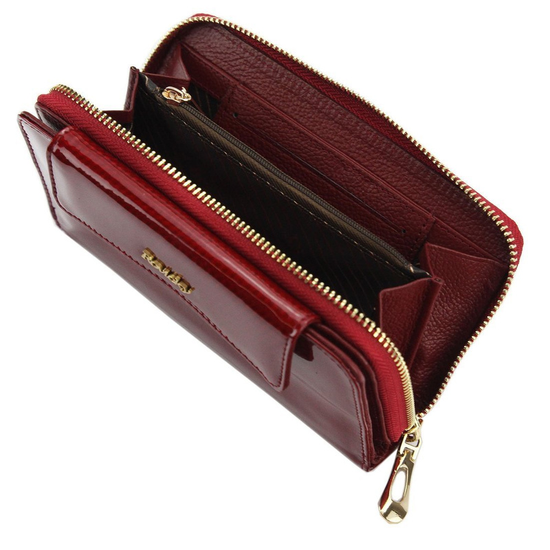 Large women's wallet with a separate section for documents