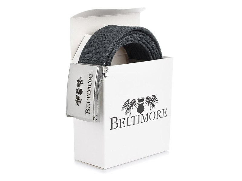 Beltimore gray long sultry belt F79 : Colors - gray, silver, Strap size - r.105-120 cm