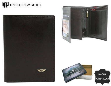 Leather wallet RFID PETERSON PTN 22311-VT