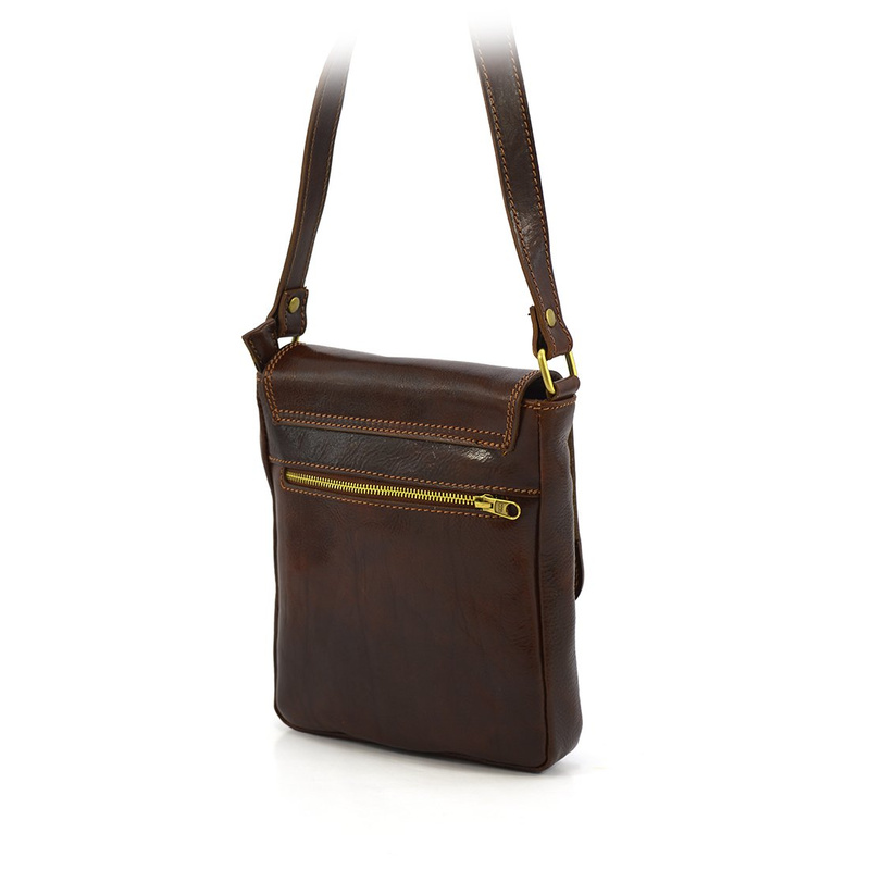 Beautiful classic leather women's messenger bag