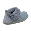 Comfortable women's leather slippers with fur