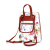 Elegant women's luxury leather backpack flowers