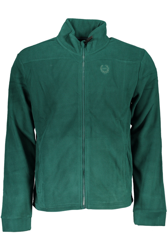 GIAN MARCO VENTURI MEN&#39;S GREEN ZIP SWEATSHIRT