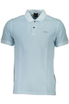 HUGO BOSS MEN&#39;S BLUE SHORT SLEEVED POLO SHIRT