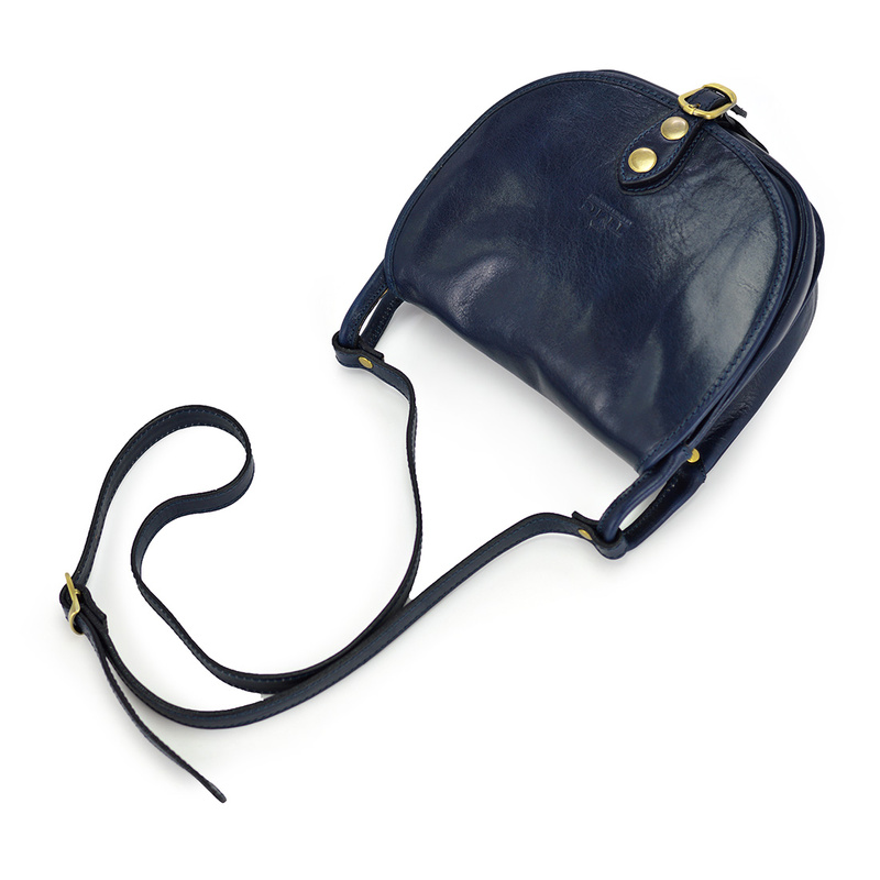 Small Leather Messenger Bag for Women in Retro Style