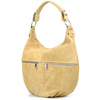 Vera Pelle suede leather handbag large A4 beige K51