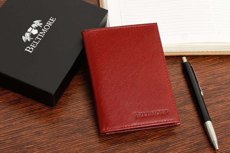 Beltimore G95 red leather slim card document case