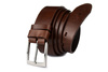 Beltimore leather men's brown premium belt E08 : Colors - brown, beige, Strap size - r.100-115 cm