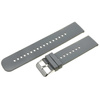 U27 rubber watch strap - dark gray/silver - 20mm