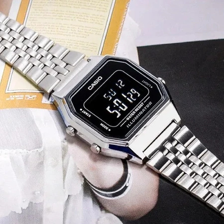 ZEGAREK DAMSKI CASIO LA680WA-1B  (zd631c) + BOX